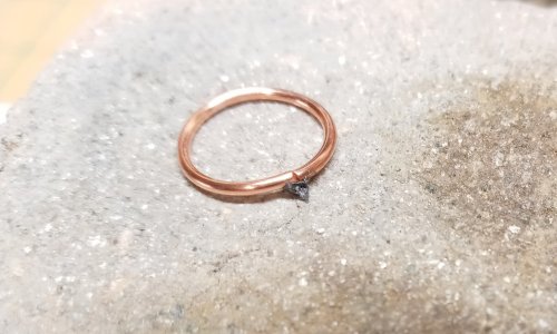 Judy Larson's Make a Soldered Paperclip Chain - , Contemporary Wire Jewelry, Making Chain, Chain Making , Coiling, Coiling Wire, Wire Coiling, Butane Torch, Soldering, Solder, Place a small amount of paste solder for copper under a jump ring